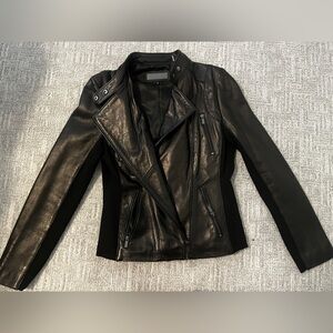 Black Leather Moto Jacket